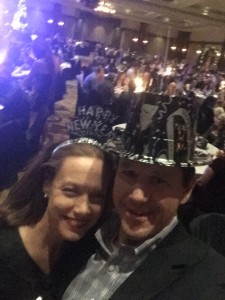 New Years Eve Gala with funny hats.